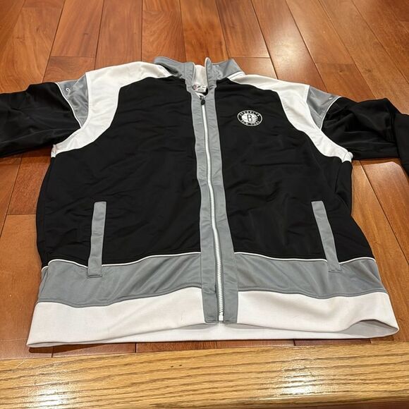 Zipway NBA Brooklyn Nets Men's Black/Gray Full-Zip Track Jacket Size 3XLT - Picture 4 of 11